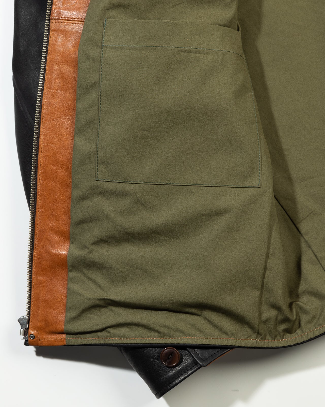 Horsehide A-1 Zip Jacket - Black / Brown 15 Horsehide A-1 Zip Jacket - Black / Brown