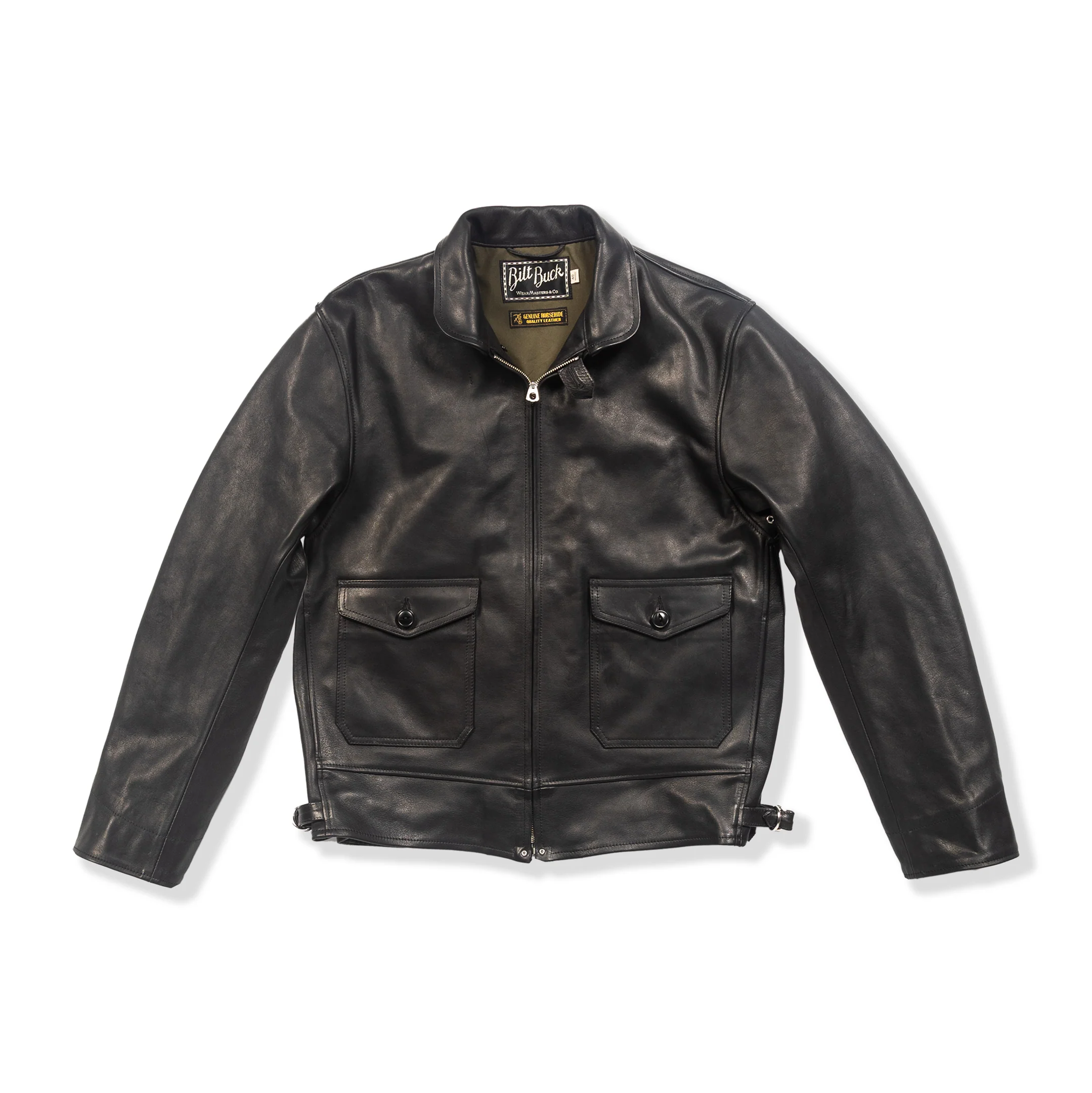 Horsehide A-1 Zip Jacket - Black