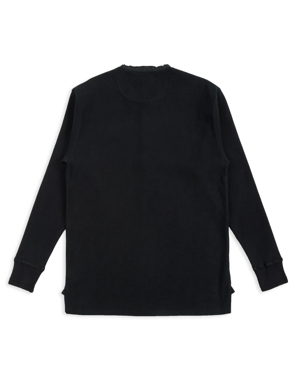 Heavyweight 1920s Amish Henley - Black 2 Heavyweight 1920s Amish Henley - Black