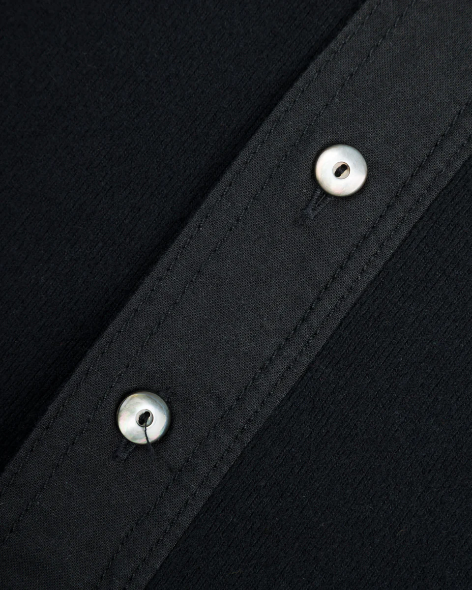 Heavyweight 1920s Amish Henley - Black 7 Heavyweight 1920s Amish Henley - Black