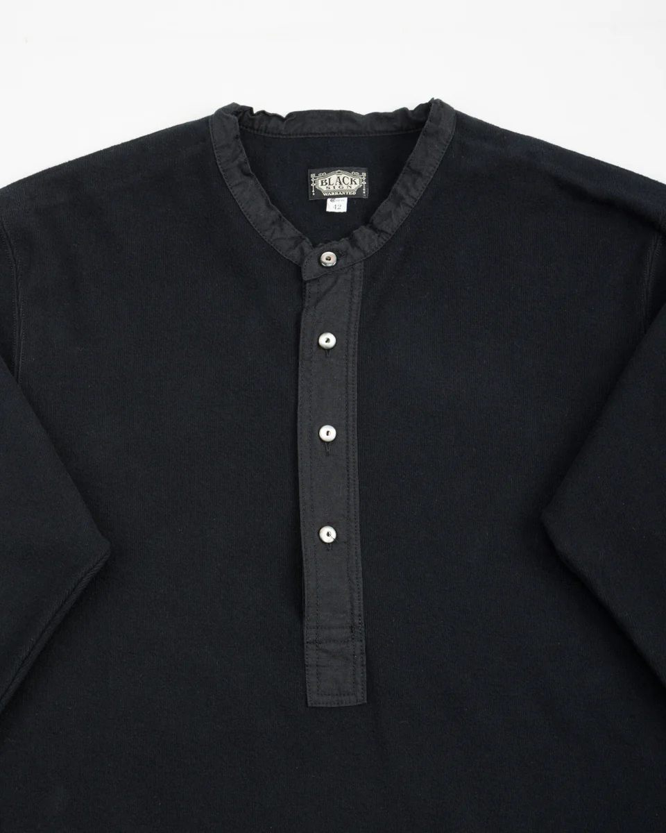 Heavyweight 1920s Amish Henley - Black 8 Heavyweight 1920s Amish Henley - Black