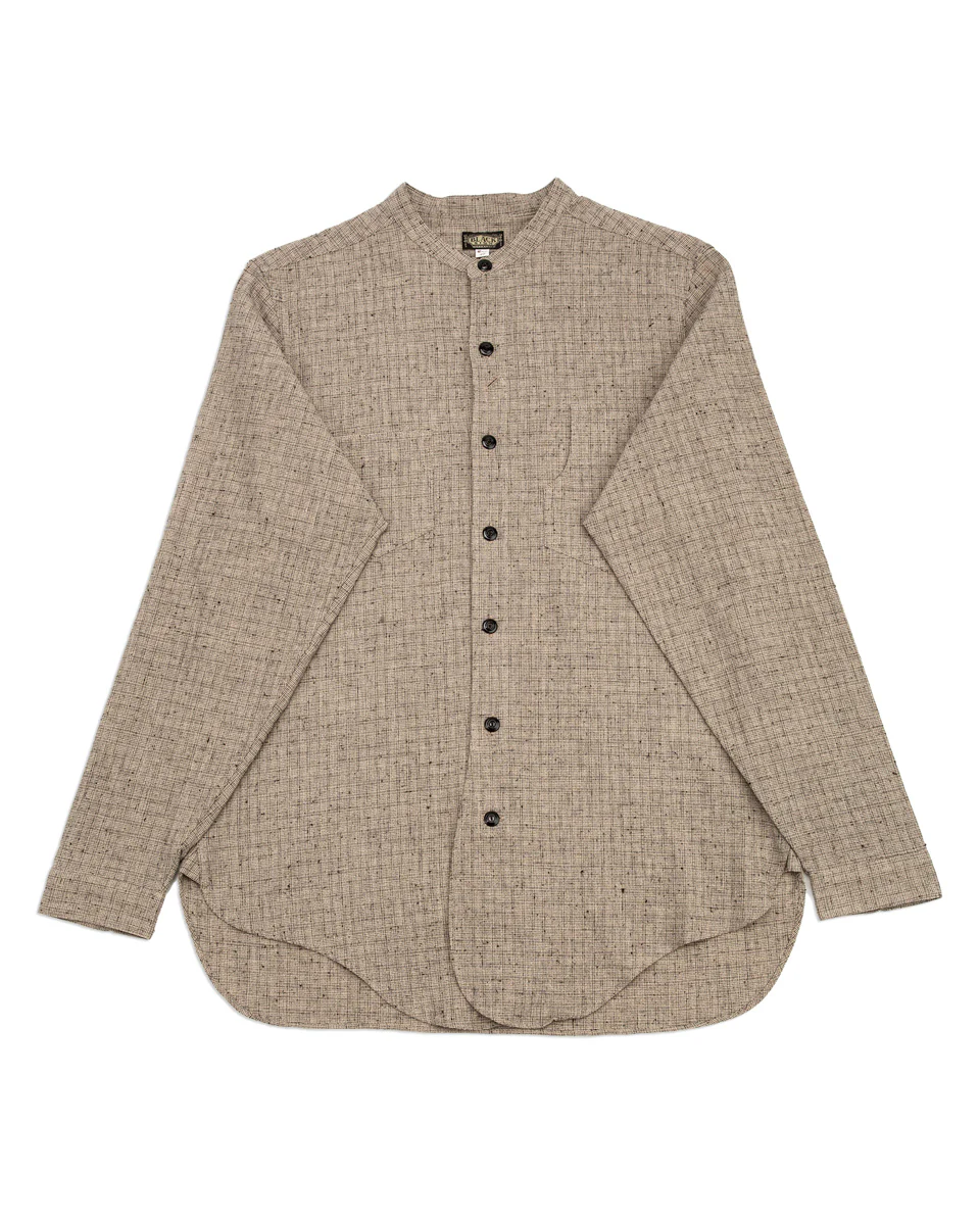 "Hakeme" Check Engineers Shirt - Beige Check