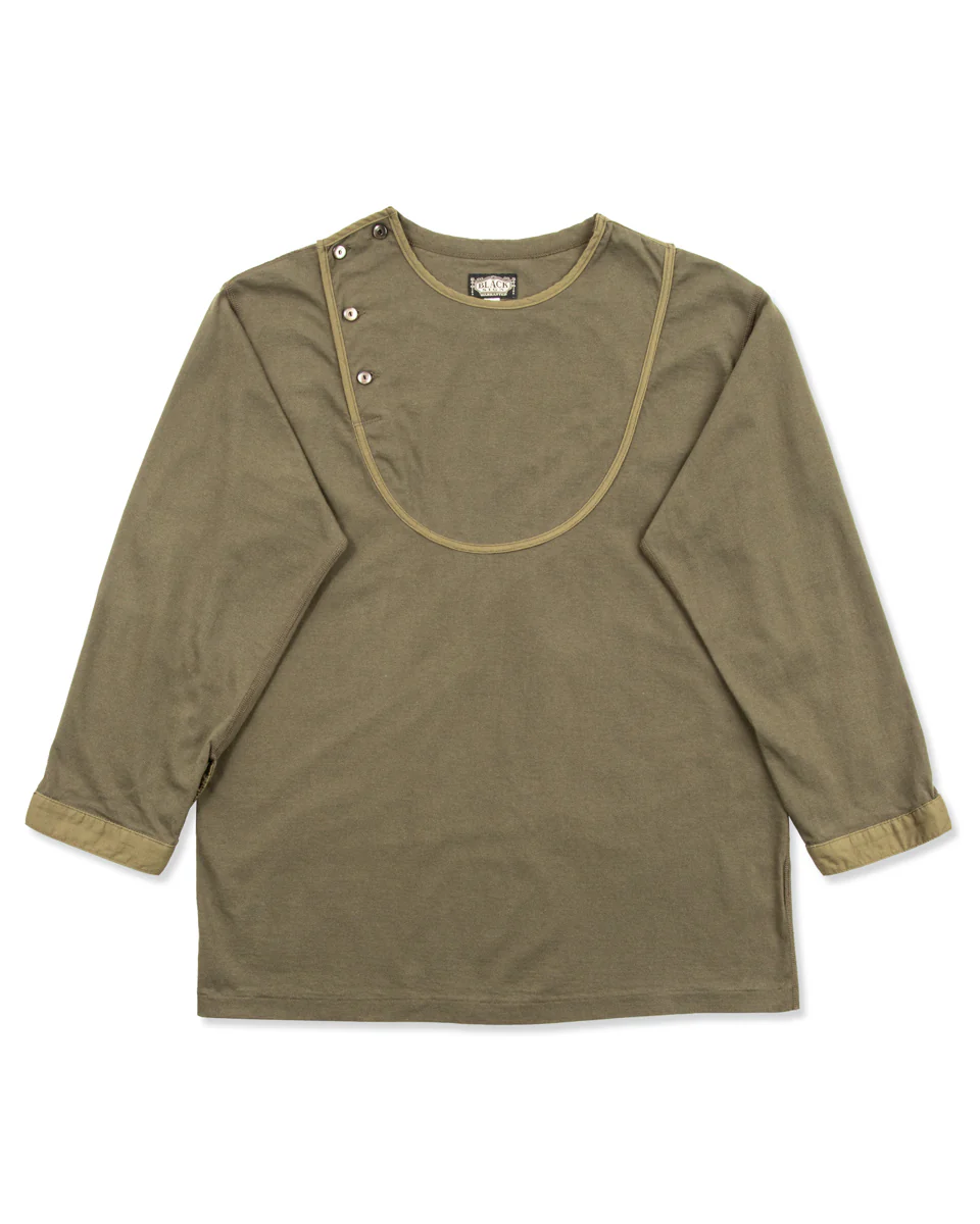 3/4 Sleeve Double Breasted Underwear - Soldier Green