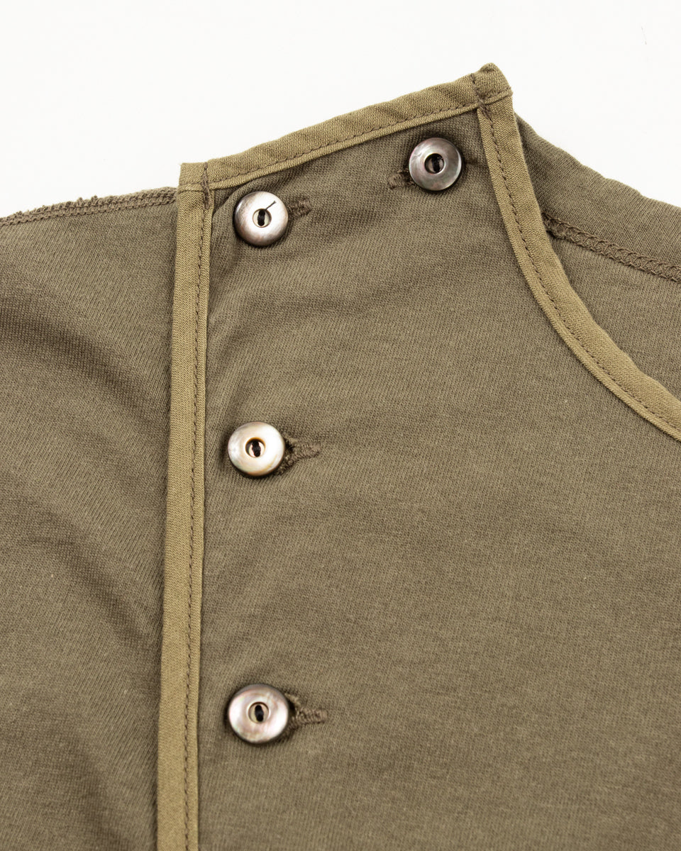 3/4 Sleeve Double Breasted Underwear - Soldier Green 11 3/4 Sleeve Double Breasted Underwear - Soldier Green
