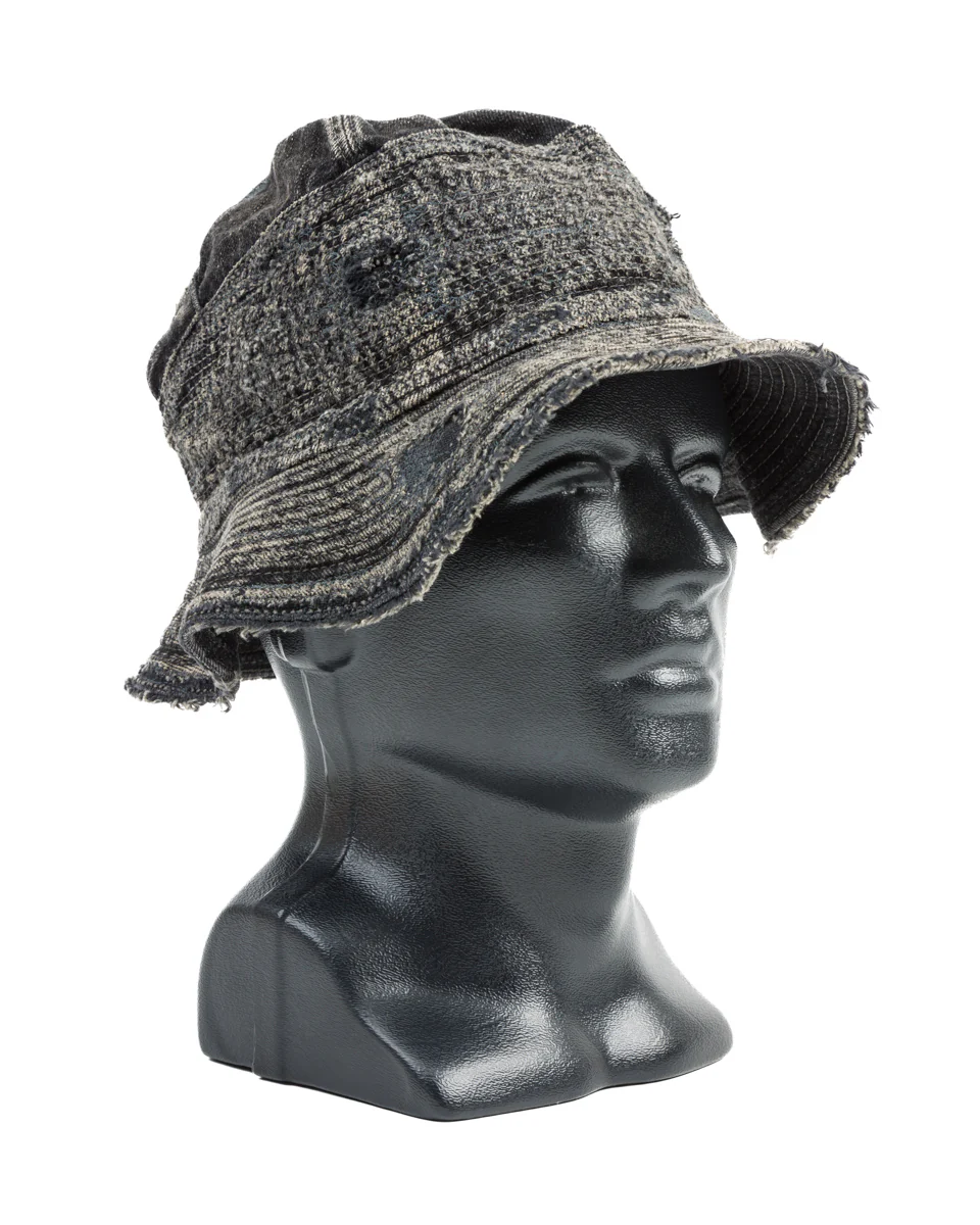 11.5ozBLKxBLK Denim The Old Man And The Sea Hat(Crash Remake) - Black x Black