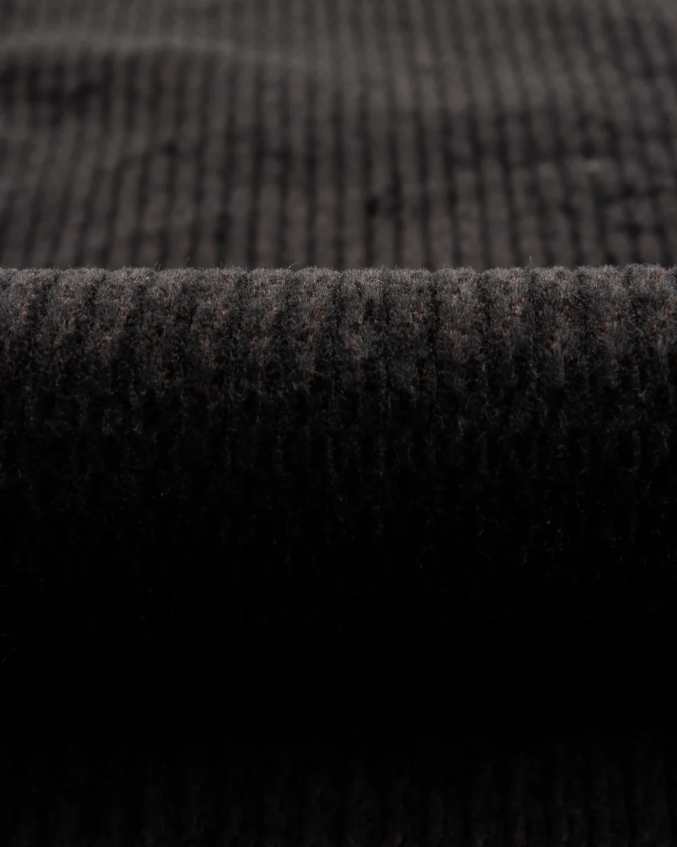 1930s Shining Cord Solder Shirt - Silky Black 11 1930s Shining Cord Solder Shirt - Silky Black