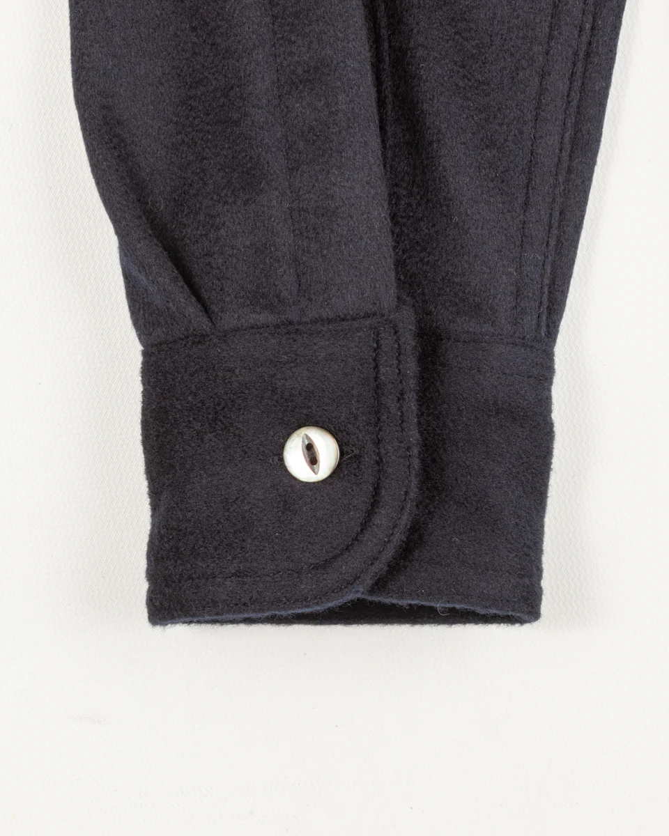 Italian Cashmere Open Pocket Work Shirt - Royal Navy 11 Italian Cashmere Open Pocket Work Shirt - Royal Navy