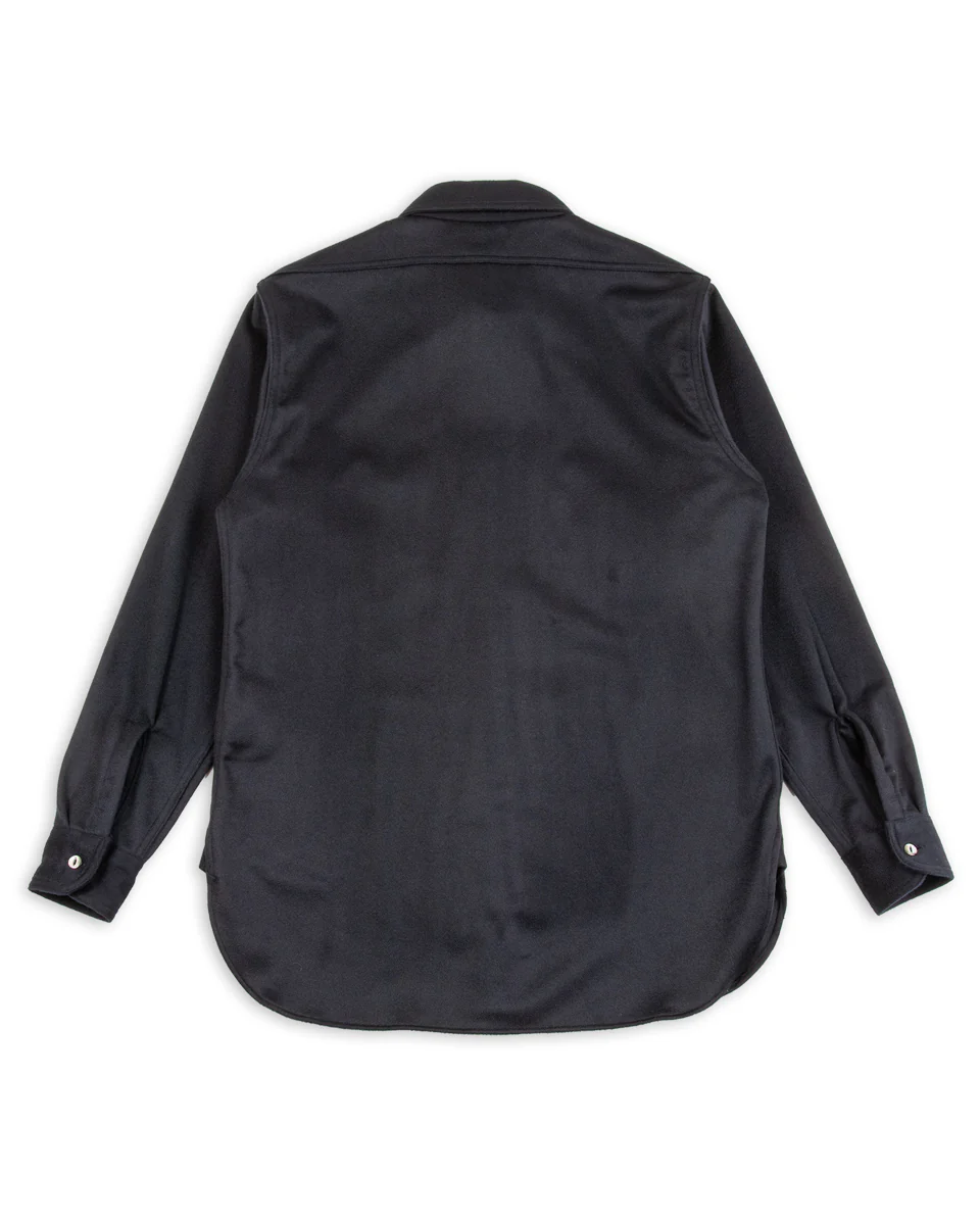 Italian Cashmere Open Pocket Work Shirt - Royal Navy 2 Italian Cashmere Open Pocket Work Shirt - Royal Navy