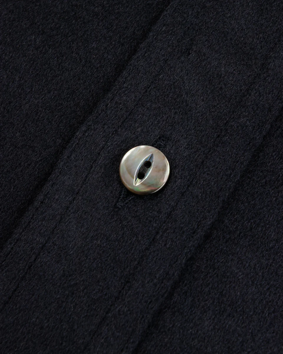 Italian Cashmere Open Pocket Work Shirt - Royal Navy 8 Italian Cashmere Open Pocket Work Shirt - Royal Navy