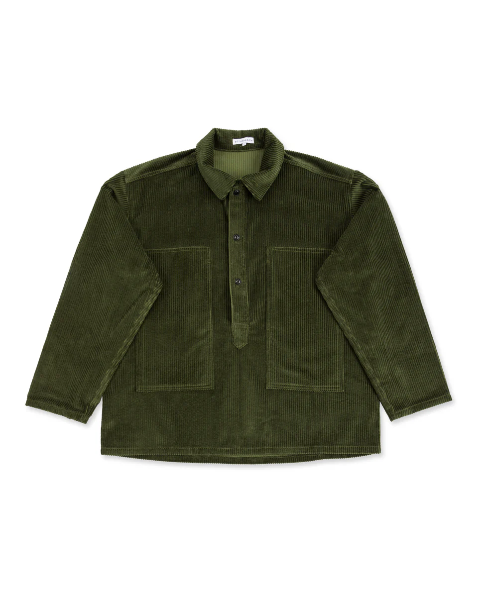 Navy Pullover Shirt - Glade Italian Cotton Corduroy