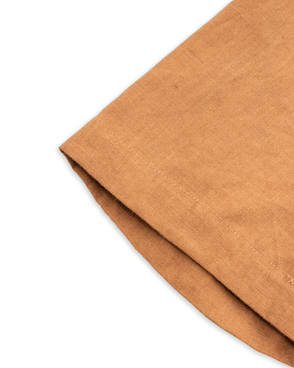 Noguchi Shirt - Cognac Belgian Linen 10 Noguchi Shirt - Cognac Belgian Linen
