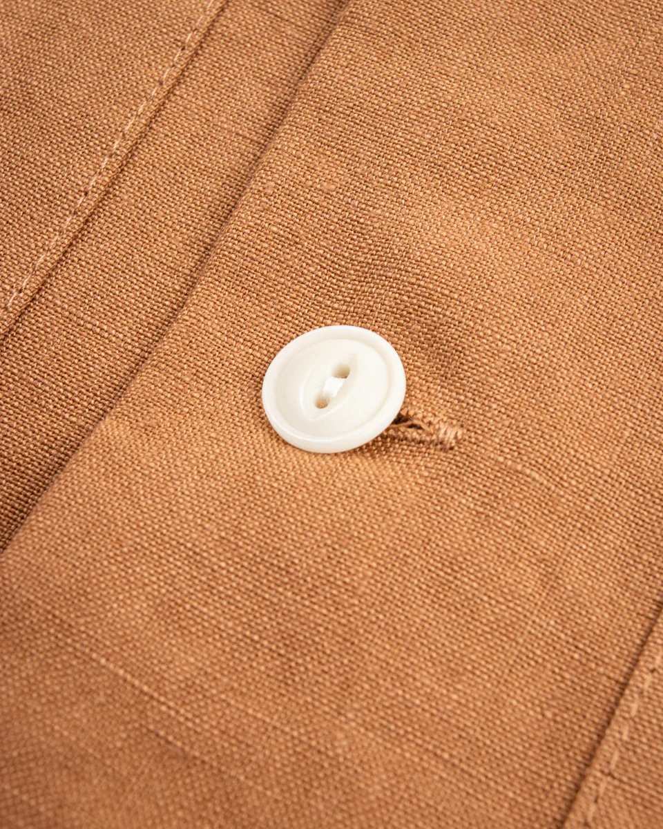 Noguchi Shirt - Cognac Belgian Linen 9 Noguchi Shirt - Cognac Belgian Linen