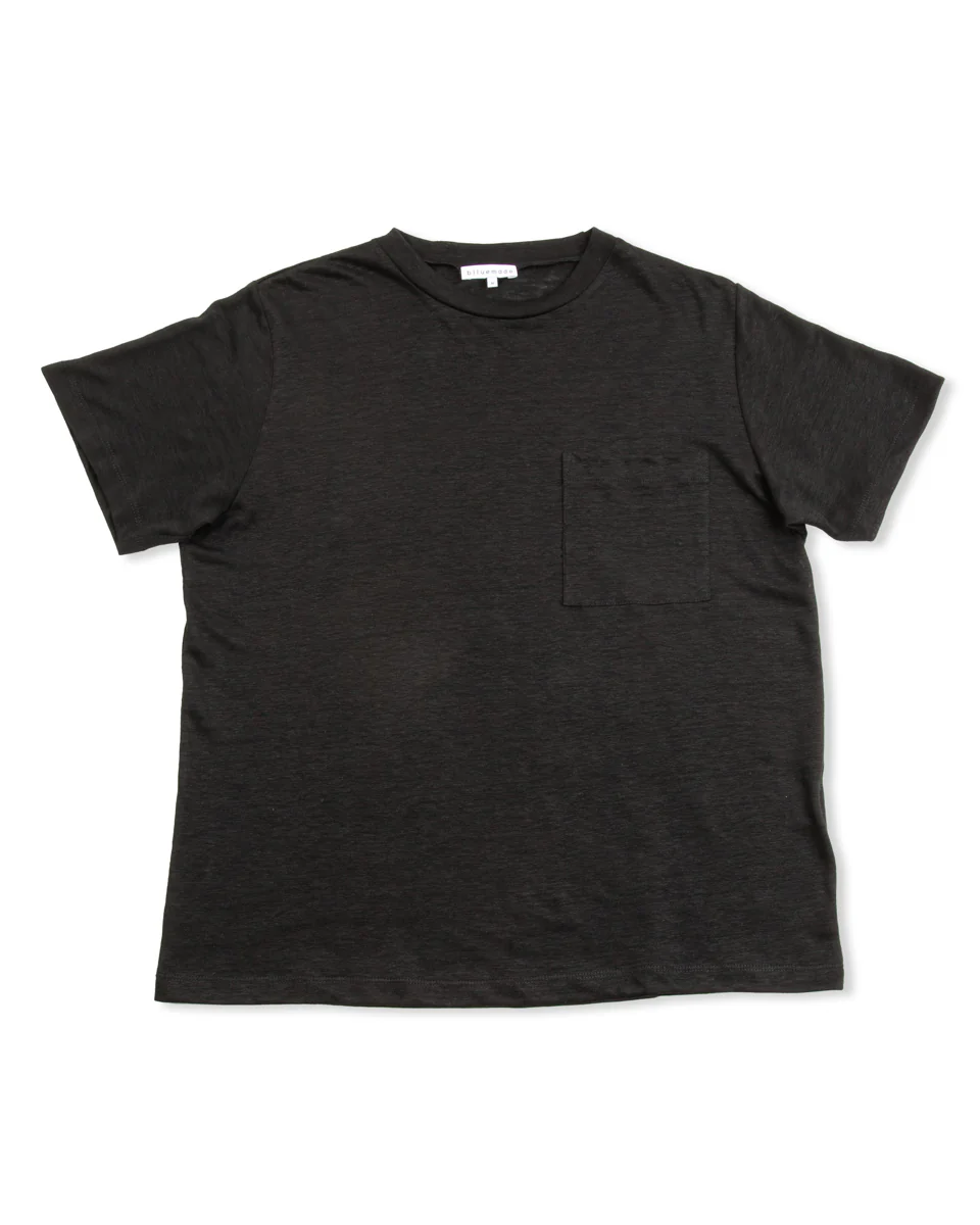 Linen Jersey Tee - Black