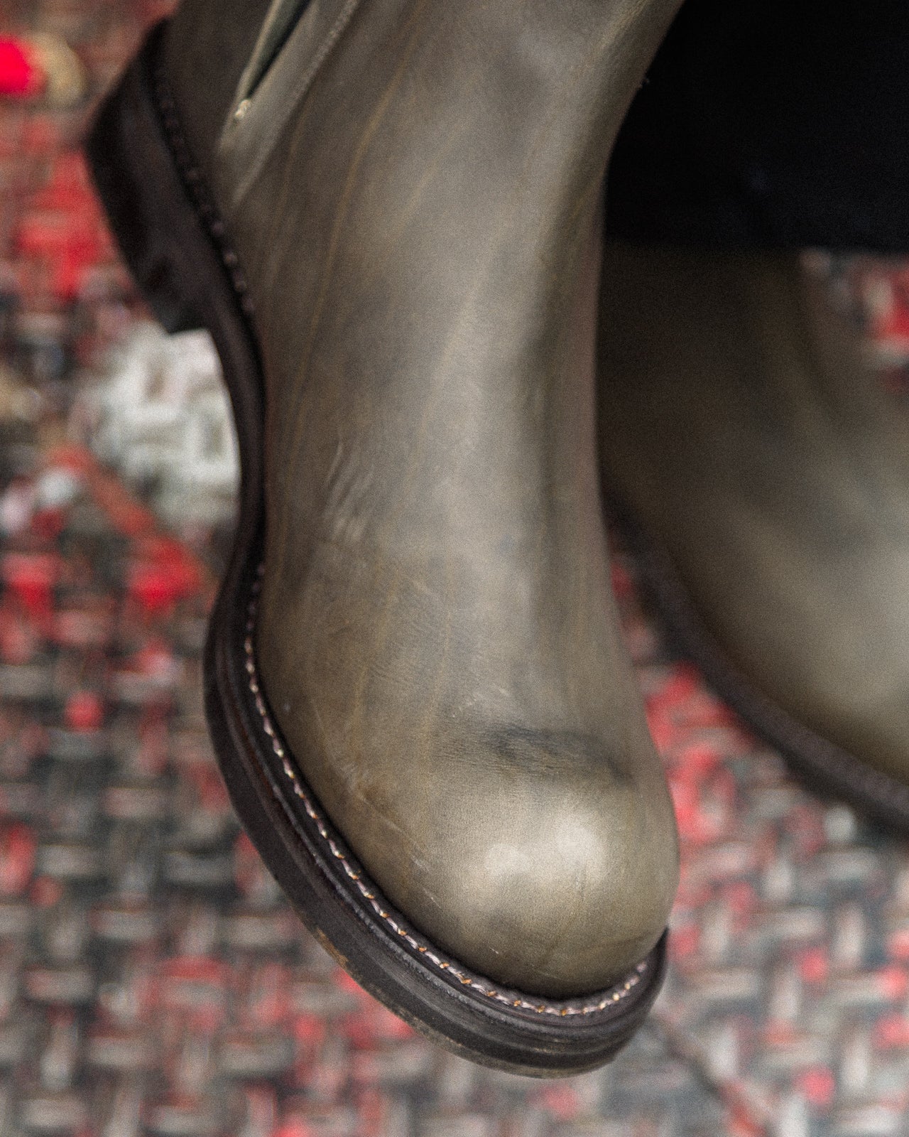 Casper Side Zip Boot - Gray Guidi Calf 5 Casper Side Zip Boot - Gray Guidi Calf