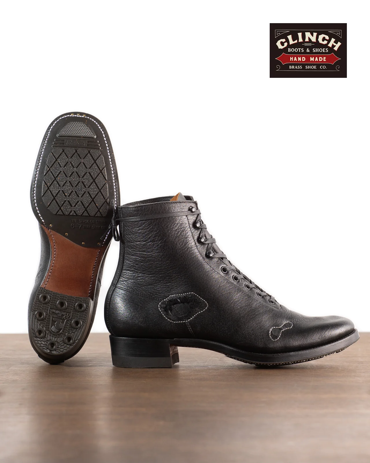 DITWOL Milne Boots - Black Patchwork Deerskin - FR WIDE Last 2 DITWOL Milne Boots - Black Patchwork Deerskin - FR WIDE Last