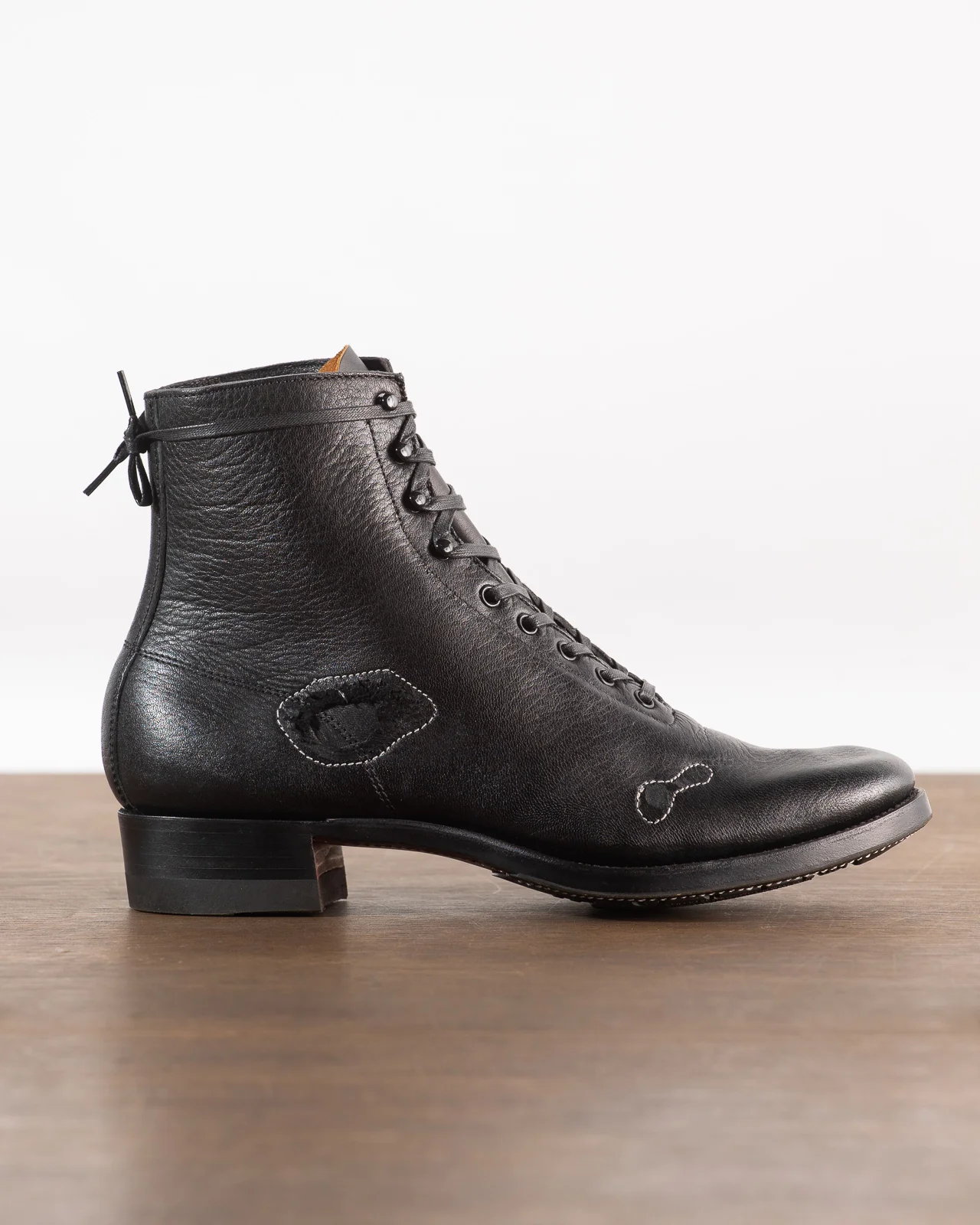 DITWOL Milne Boots - Black Patchwork Deerskin - FR WIDE Last 3 DITWOL Milne Boots - Black Patchwork Deerskin - FR WIDE Last