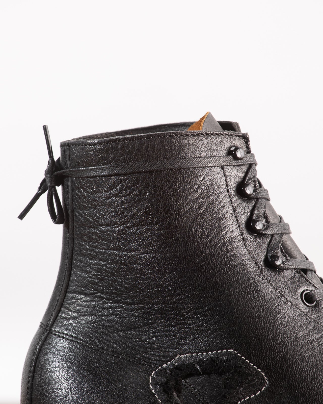DITWOL Milne Boots - Black Patchwork Deerskin - FR WIDE Last 4 DITWOL Milne Boots - Black Patchwork Deerskin - FR WIDE Last