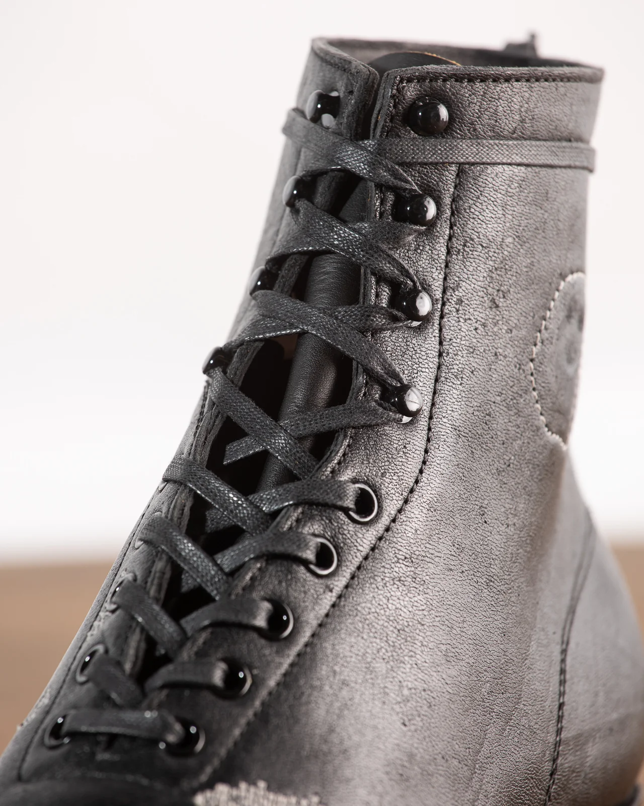 DITWOL Milne Boots - Black Patchwork Deerskin - FR WIDE Last 6 DITWOL Milne Boots - Black Patchwork Deerskin - FR WIDE Last