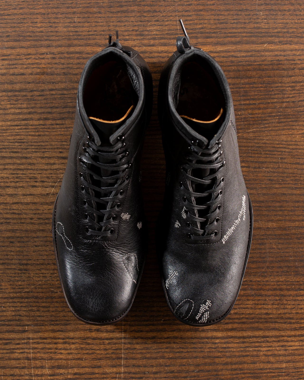 DITWOL Milne Boots - Black Patchwork Deerskin - FR WIDE Last 8 DITWOL Milne Boots - Black Patchwork Deerskin - FR WIDE Last