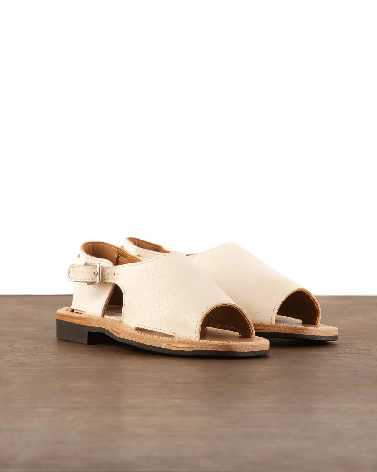 Toluca Sandal - White Vachetta Leather