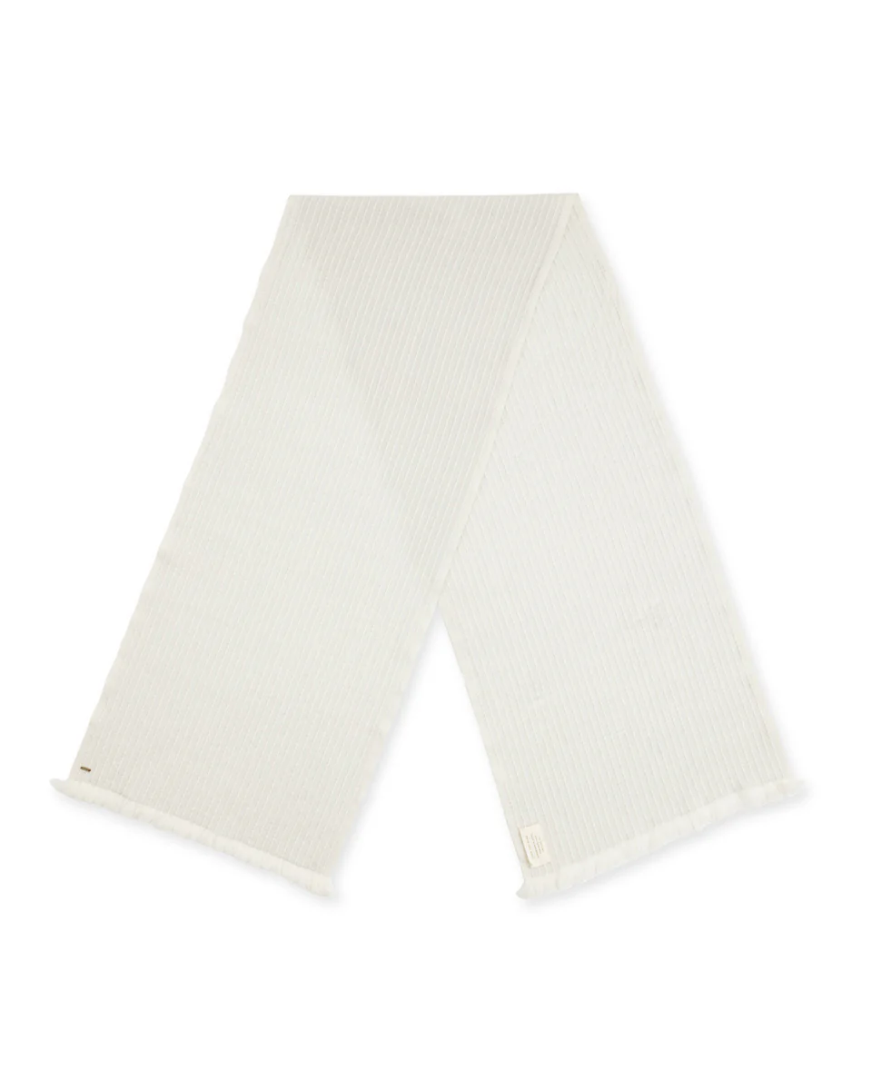 Hand Woven Merino Wool Scarf - Light Slate