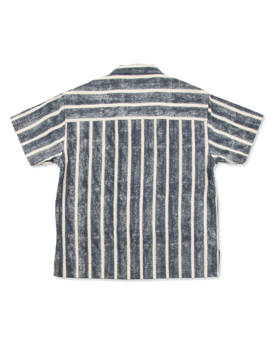 Lake Camp Shirt Jac - Reversible Indigo Bold Stripe 10 Lake Camp Shirt Jac - Reversible Indigo Bold Stripe