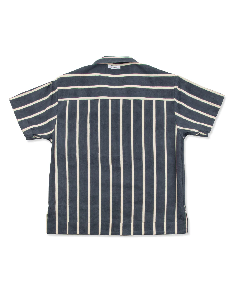 Lake Camp Shirt Jac - Reversible Indigo Bold Stripe 11 Lake Camp Shirt Jac - Reversible Indigo Bold Stripe