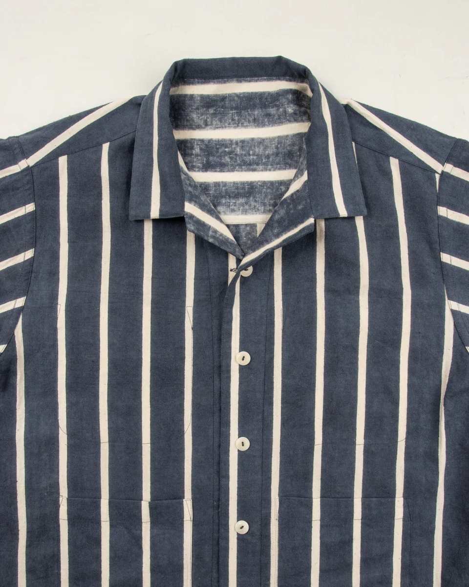 Lake Camp Shirt Jac - Reversible Indigo Bold Stripe 13 Lake Camp Shirt Jac - Reversible Indigo Bold Stripe
