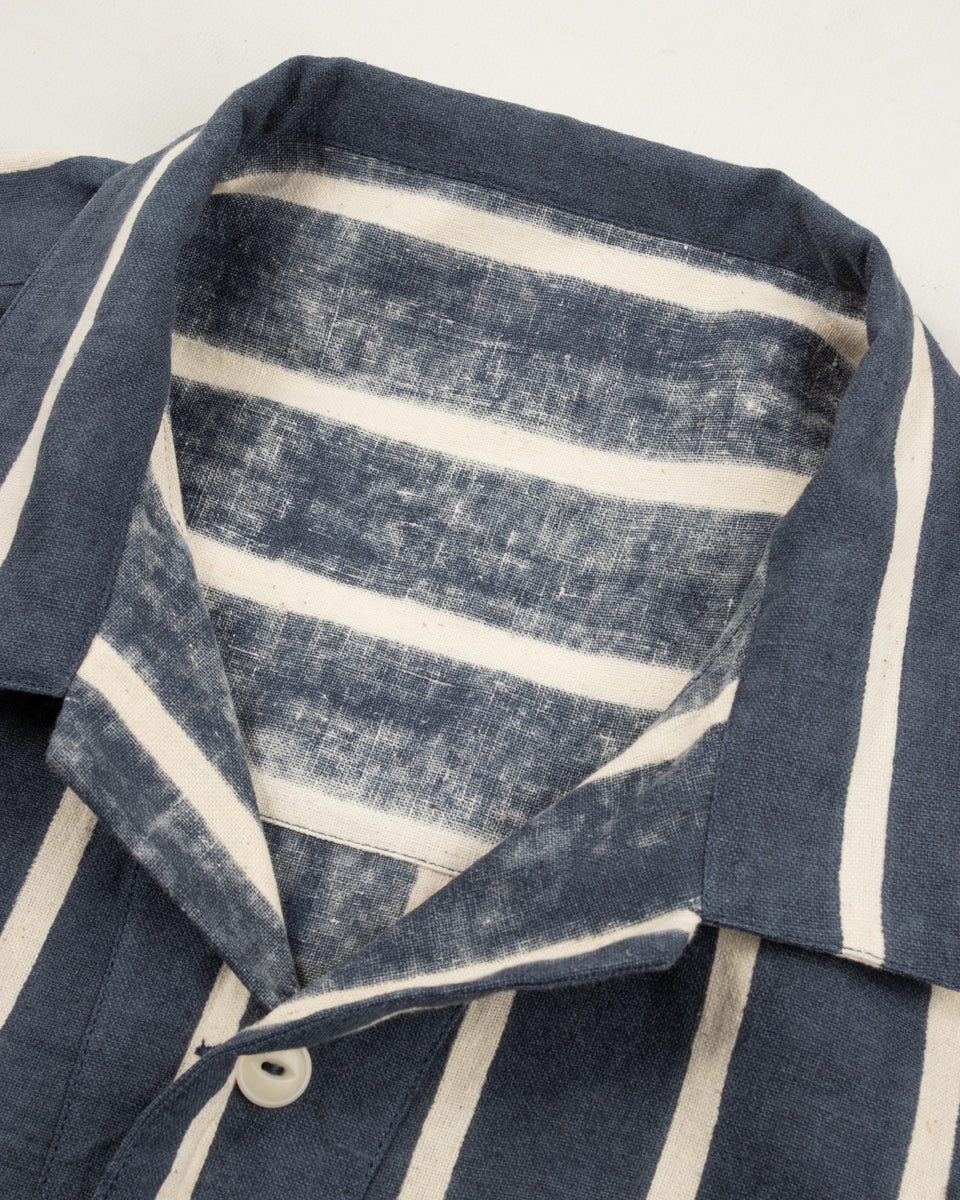 Lake Camp Shirt Jac - Reversible Indigo Bold Stripe 16 Lake Camp Shirt Jac - Reversible Indigo Bold Stripe