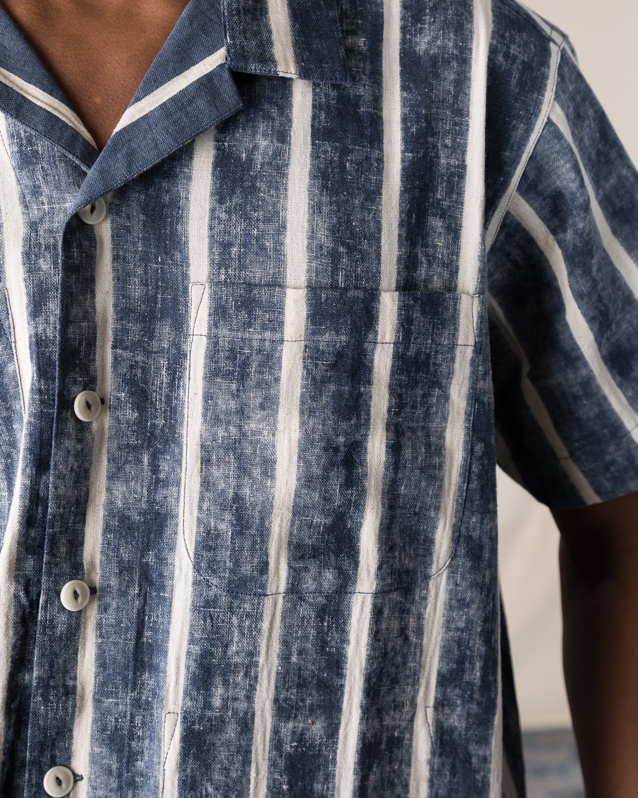 Lake Camp Shirt Jac - Reversible Indigo Bold Stripe 7 Lake Camp Shirt Jac - Reversible Indigo Bold Stripe