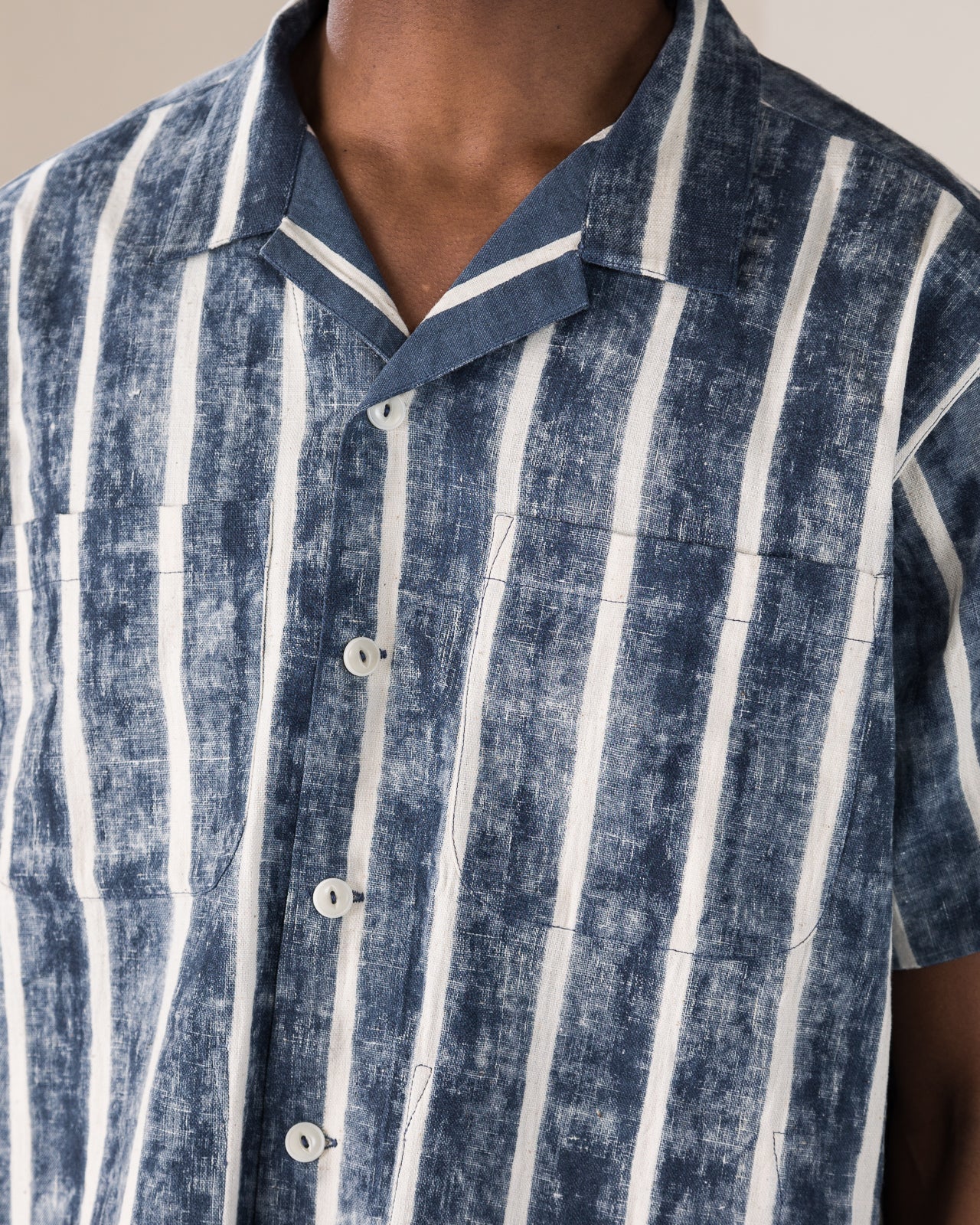 Lake Camp Shirt Jac - Reversible Indigo Bold Stripe 8 Lake Camp Shirt Jac - Reversible Indigo Bold Stripe