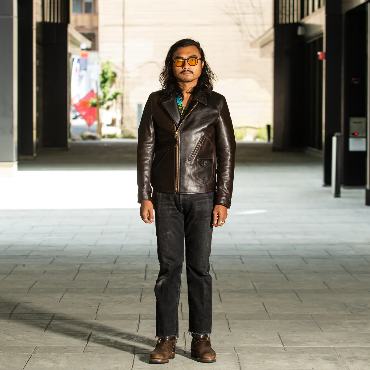 Black Hand Dyed Horsehide Double Rider Jacket (HR-56) 10 Black Hand Dyed Horsehide Double Rider Jacket (HR-56)