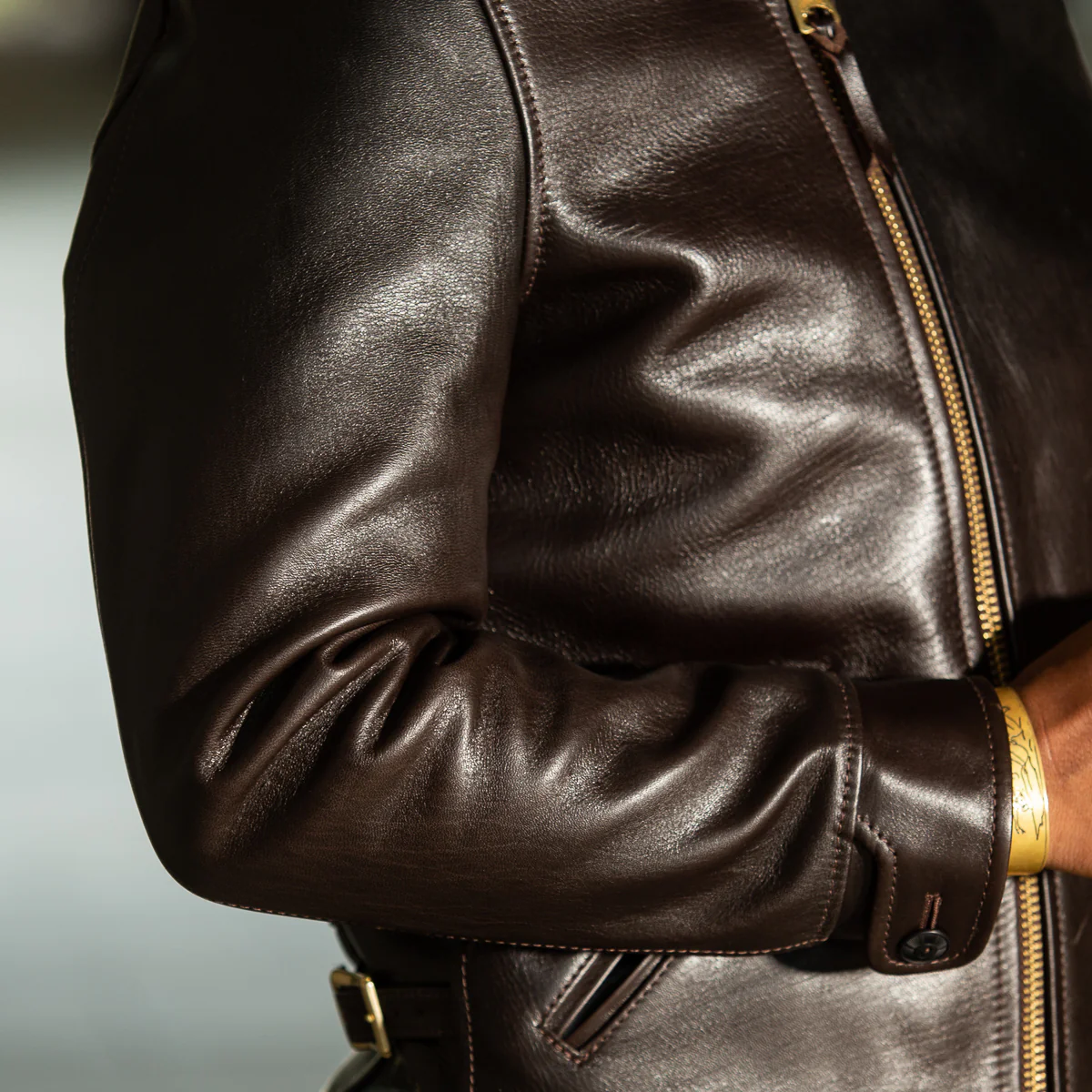 Black Hand Dyed Horsehide Double Rider Jacket (HR-56) 12 Black Hand Dyed Horsehide Double Rider Jacket (HR-56)