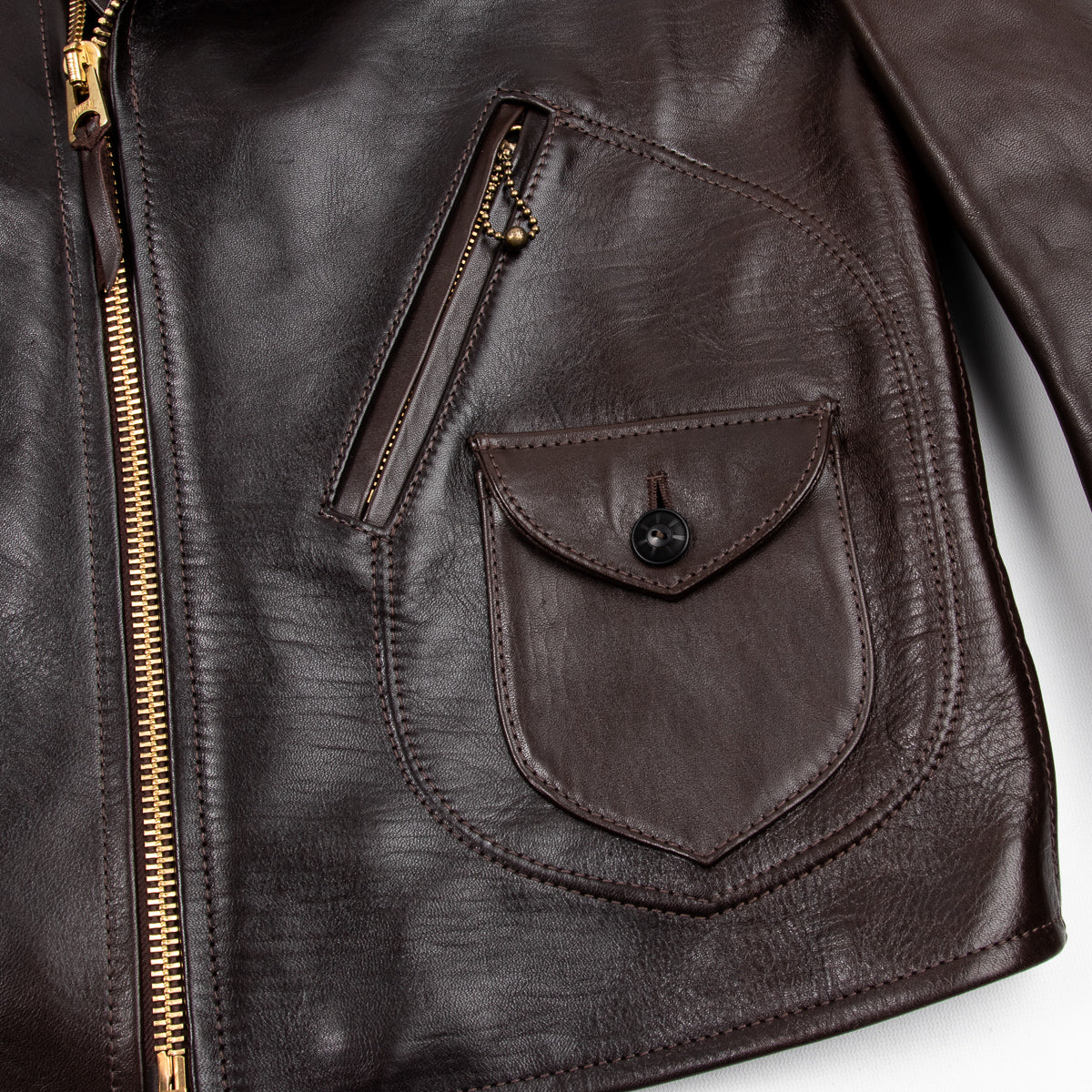 Black Hand Dyed Horsehide Double Rider Jacket (HR-56) 22 Black Hand Dyed Horsehide Double Rider Jacket (HR-56)