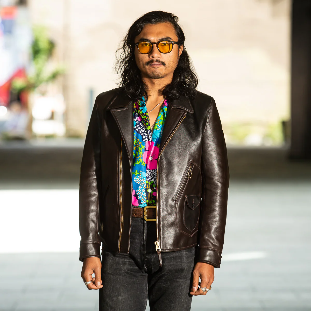 Black Hand Dyed Horsehide Double Rider Jacket (HR-56) 3 Black Hand Dyed Horsehide Double Rider Jacket (HR-56)