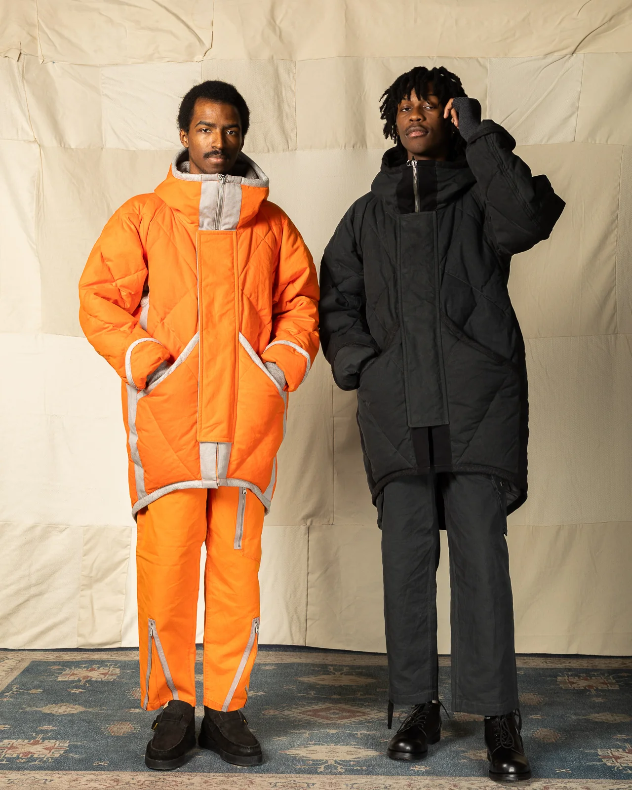 Lander Down Coat - Lava Halley Stevenson "Military Finish" Waxed Cotton 3 Lander Down Coat - Lava Halley Stevenson "Military Finish" Waxed Cotton