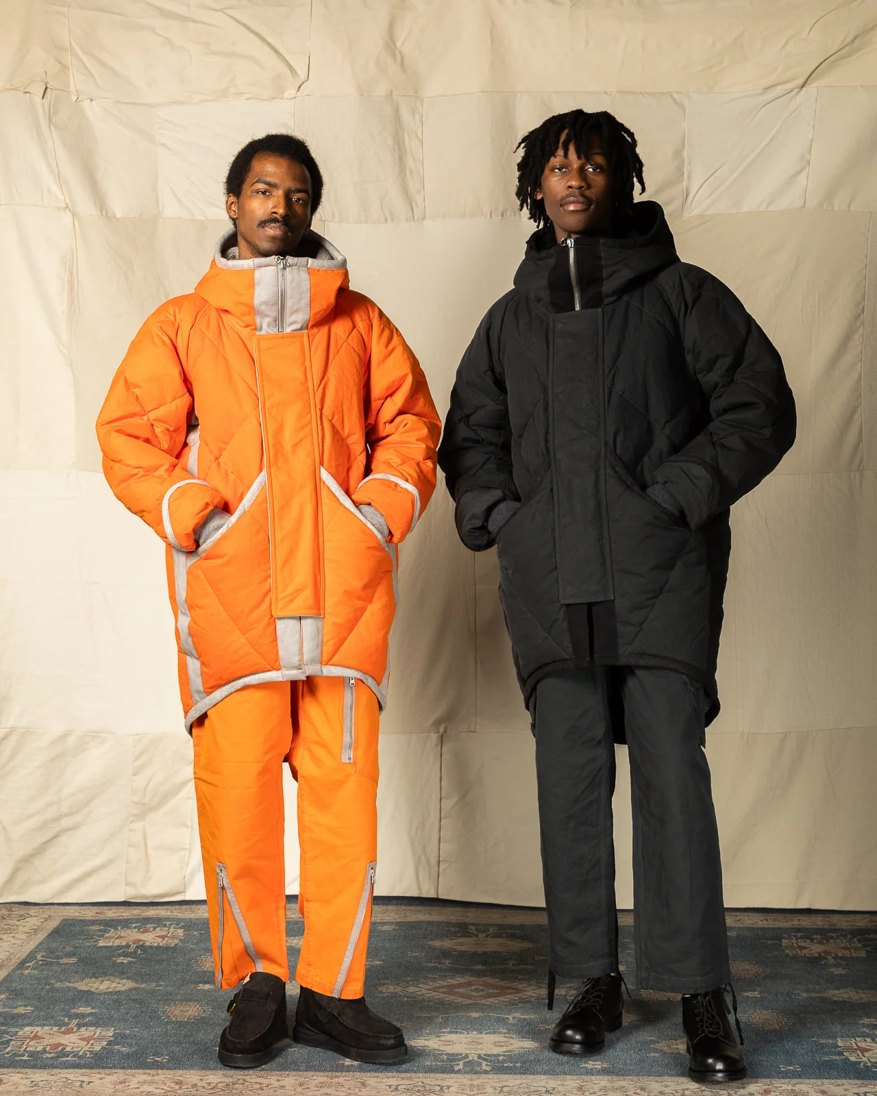 Lander Down Coat - Lava Halley Stevenson "Military Finish" Waxed Cotton 4 Lander Down Coat - Lava Halley Stevenson "Military Finish" Waxed Cotton