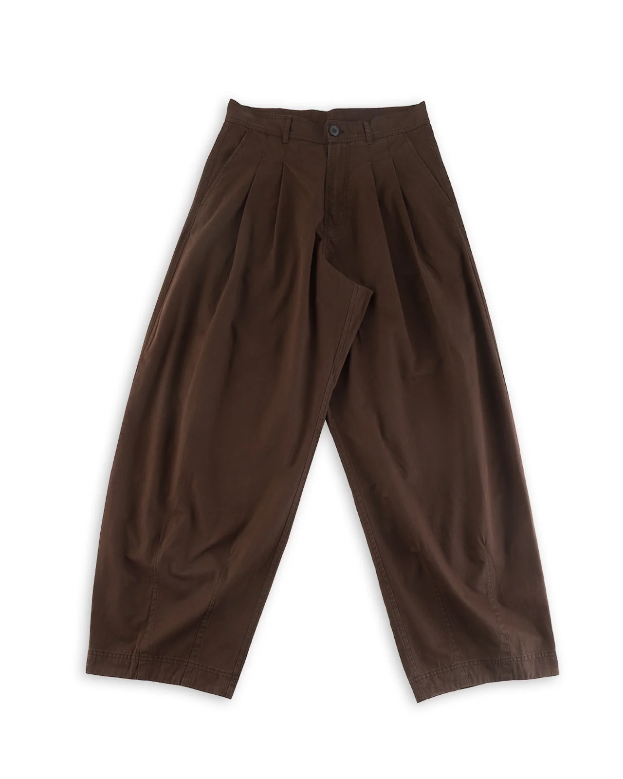Andrew Wide Cut Trousers - Coffee Drill