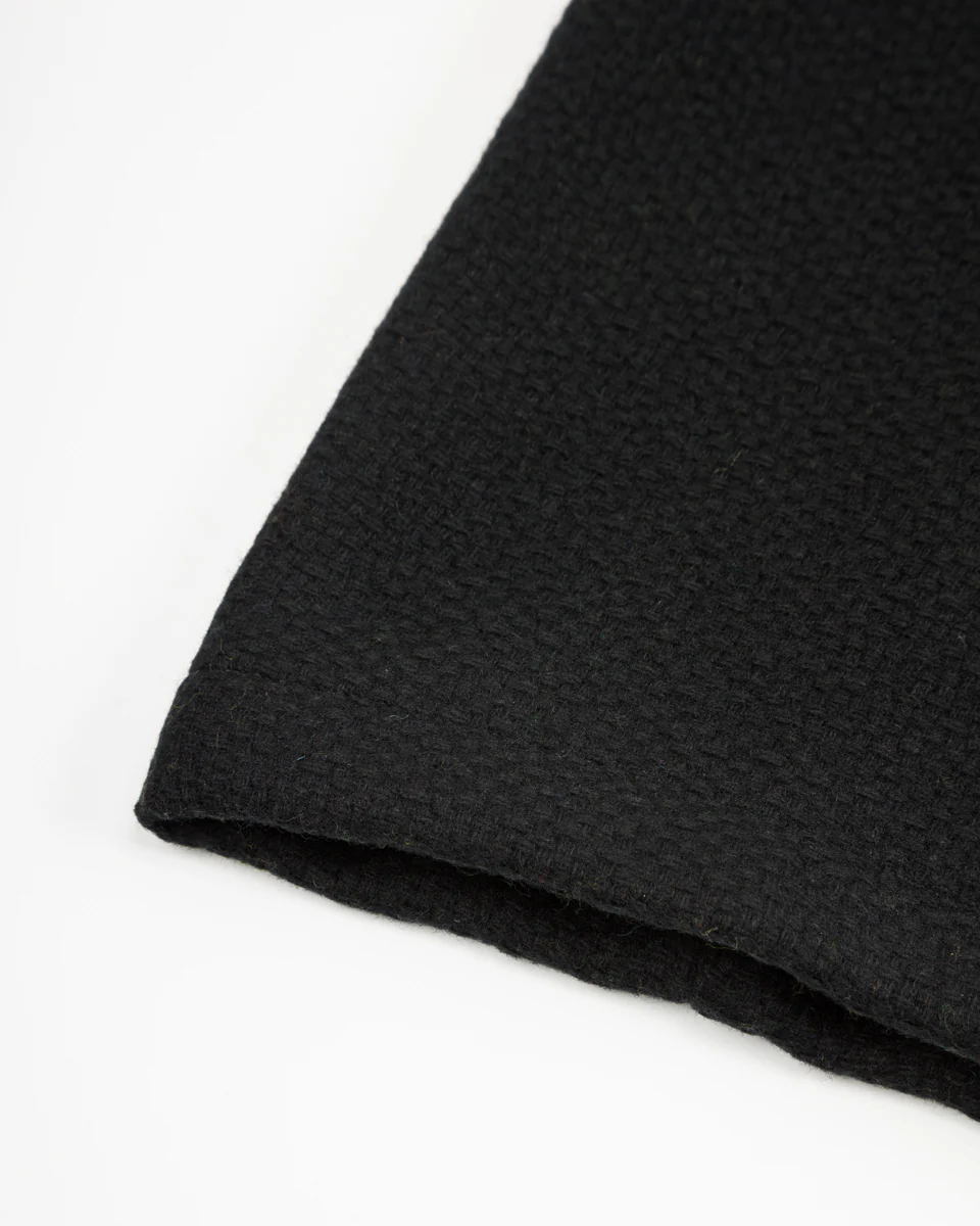 Jute Coat - Black Wool Flannel Vicente 13 Jute Coat - Black Wool Flannel Vicente