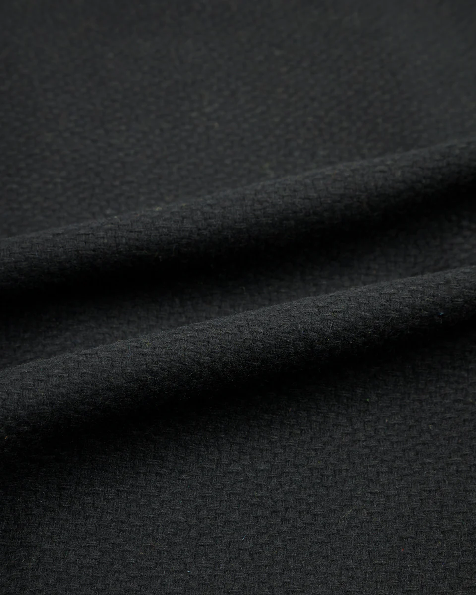 Jute Coat - Black Wool Flannel Vicente 16 Jute Coat - Black Wool Flannel Vicente