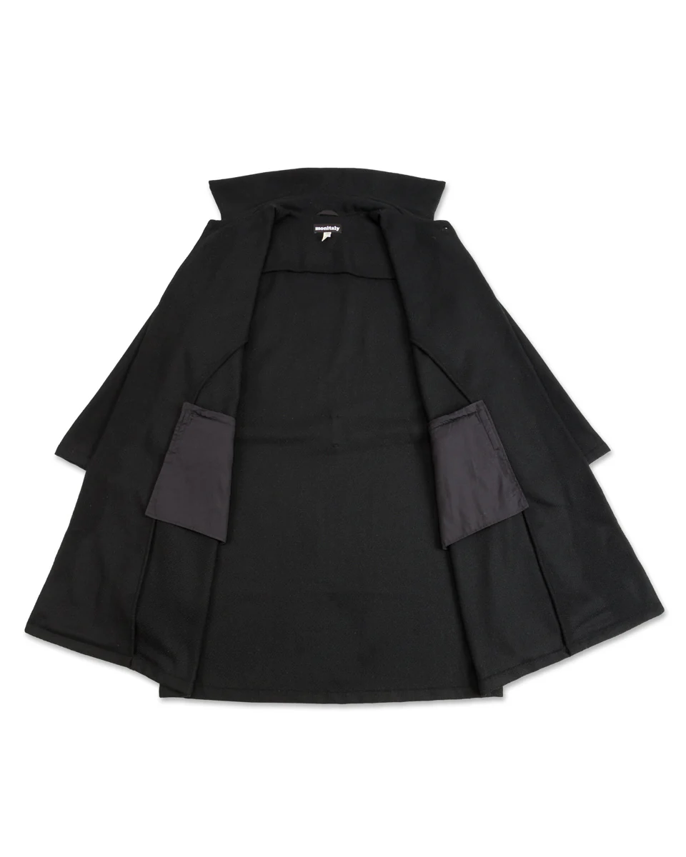 Jute Coat - Black Wool Flannel Vicente 8 Jute Coat - Black Wool Flannel Vicente