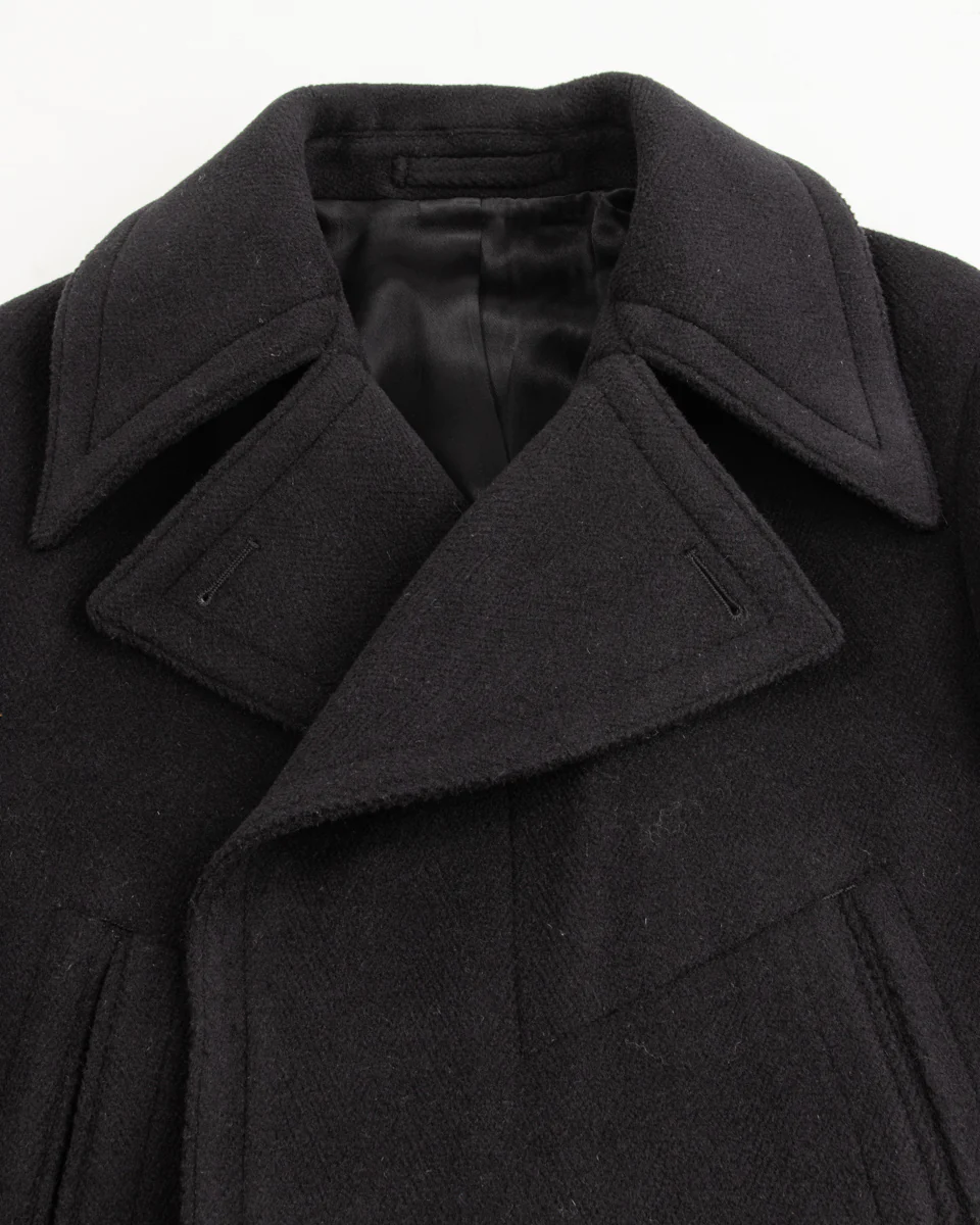 Platica Peacoat - Black Mallelieus Vintage Velour Overcoating 10 Platica Peacoat - Black Mallelieus Vintage Velour Overcoating