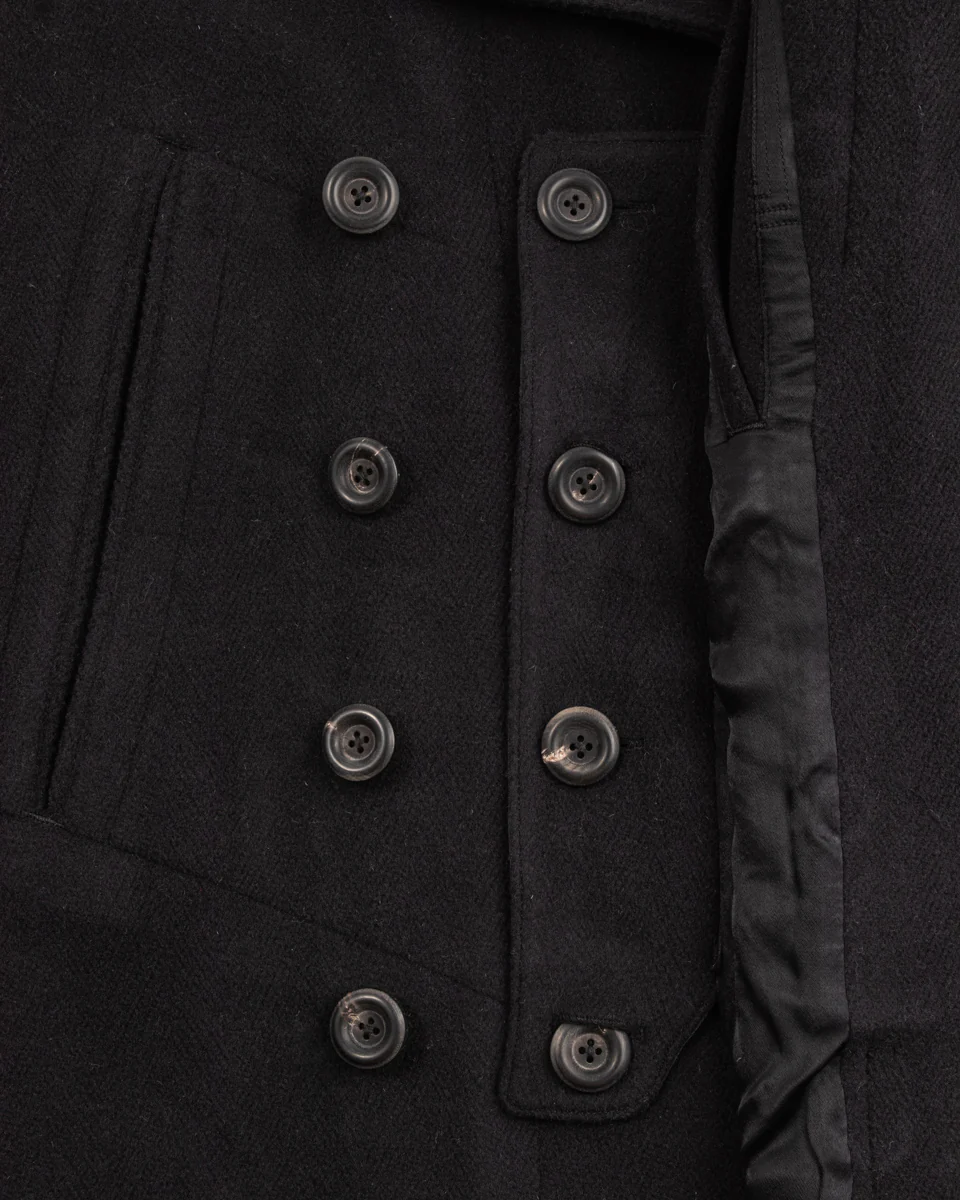 Platica Peacoat - Black Mallelieus Vintage Velour Overcoating 11 Platica Peacoat - Black Mallelieus Vintage Velour Overcoating