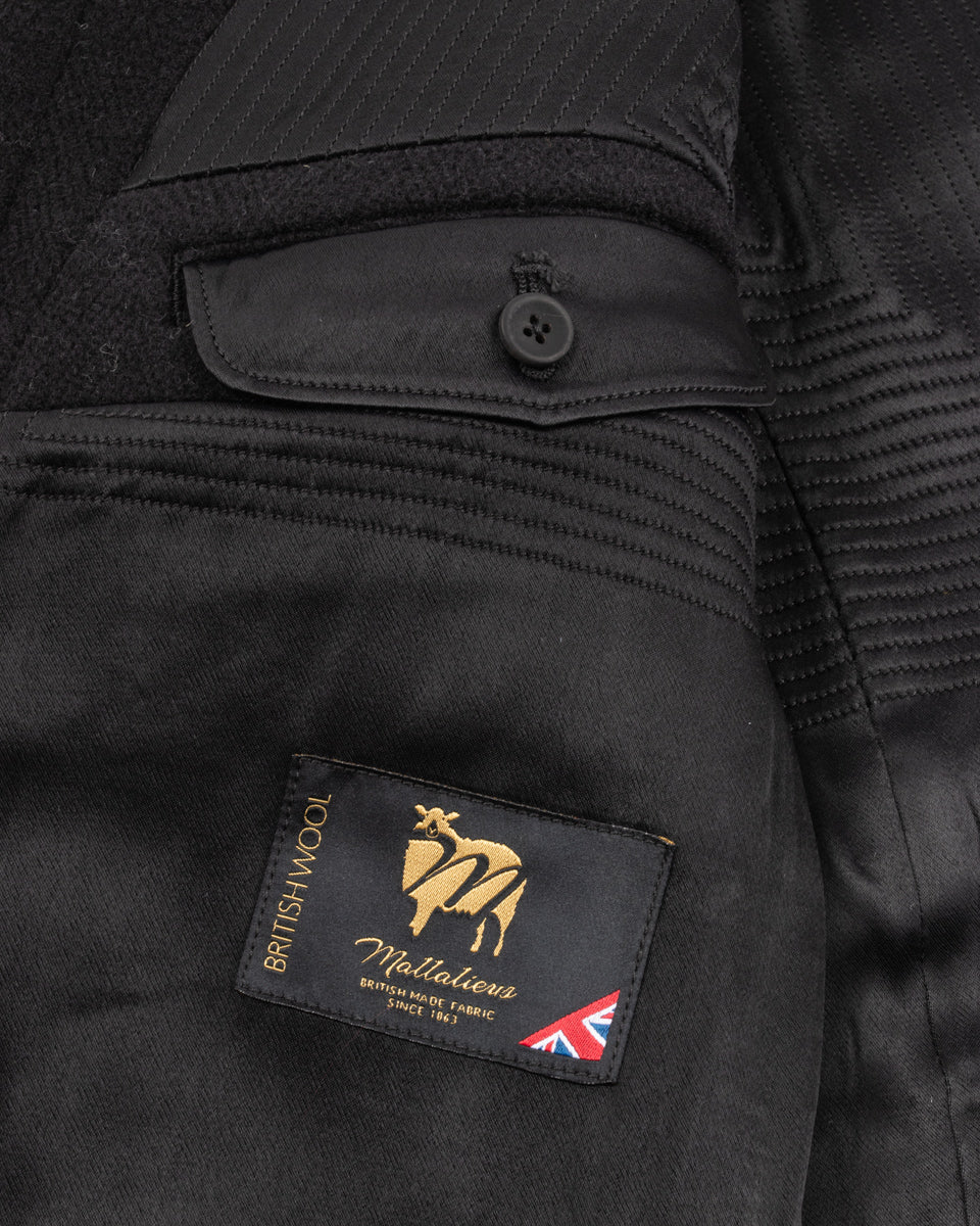 Platica Peacoat - Black Mallelieus Vintage Velour Overcoating 13 Platica Peacoat - Black Mallelieus Vintage Velour Overcoating