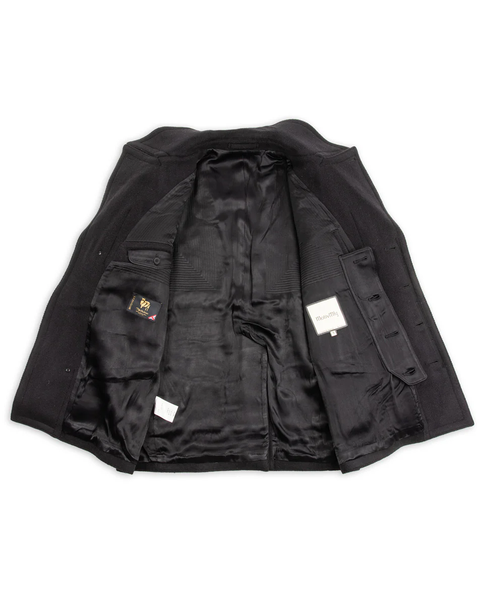Platica Peacoat - Black Mallelieus Vintage Velour Overcoating 8 Platica Peacoat - Black Mallelieus Vintage Velour Overcoating