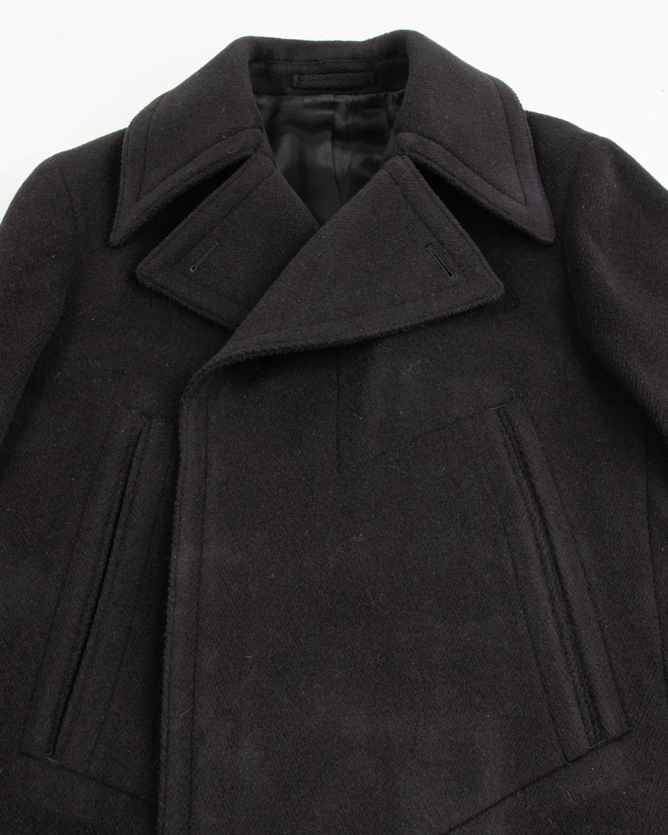 Platica Peacoat - Black Mallelieus Vintage Velour Overcoating 9 Platica Peacoat - Black Mallelieus Vintage Velour Overcoating