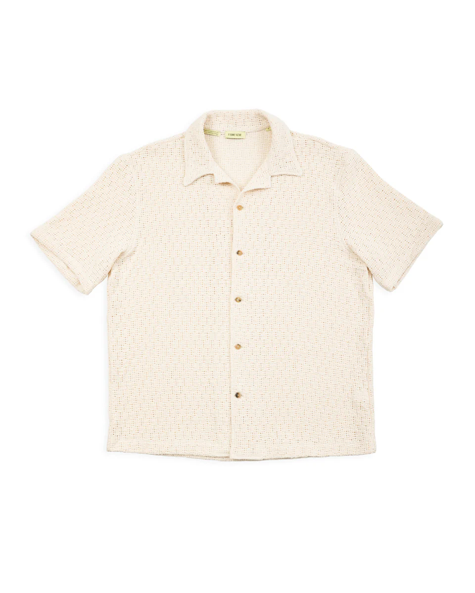 Holiday Shirt - Undyed Cotton Crochet Weave