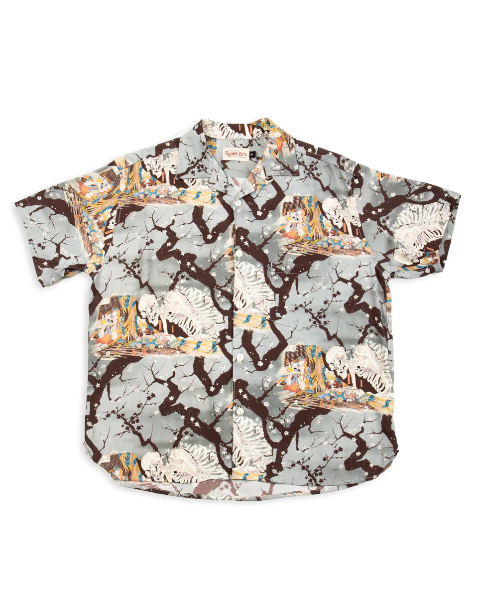 Hawaiian Shirt - Light Blue Skeleton 1 Hawaiian Shirt - Light Blue Skeleton