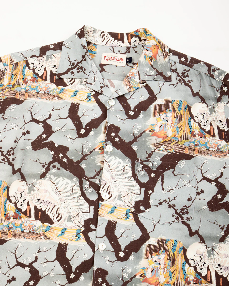 Hawaiian Shirt - Light Blue Skeleton 6 Hawaiian Shirt - Light Blue Skeleton