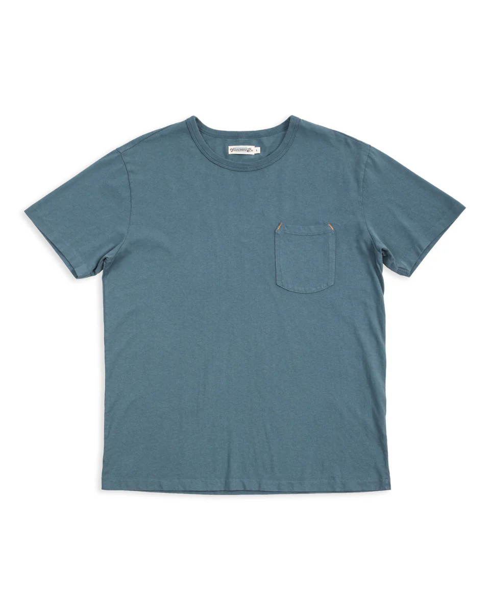 9oz Pocket Tee - Faded Blue 1 9oz Pocket Tee - Faded Blue